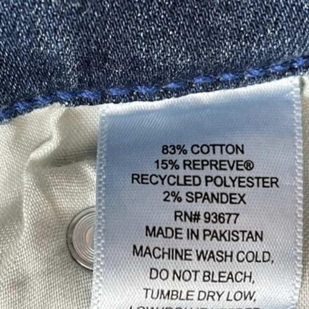Arizona Jean Co Flex Slim Straight Medium Wash Blue Denim Jeans Sz 32x30 34W VG